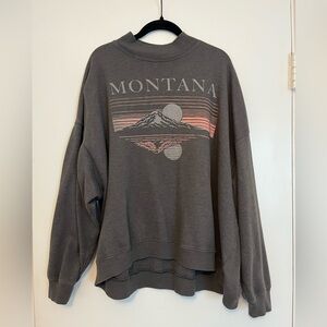 Gray Montana Graphic Women’s Sweatshirt
